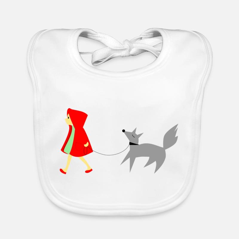 Rotkäppchen und der Wolf Baby Bio-Lätzchen