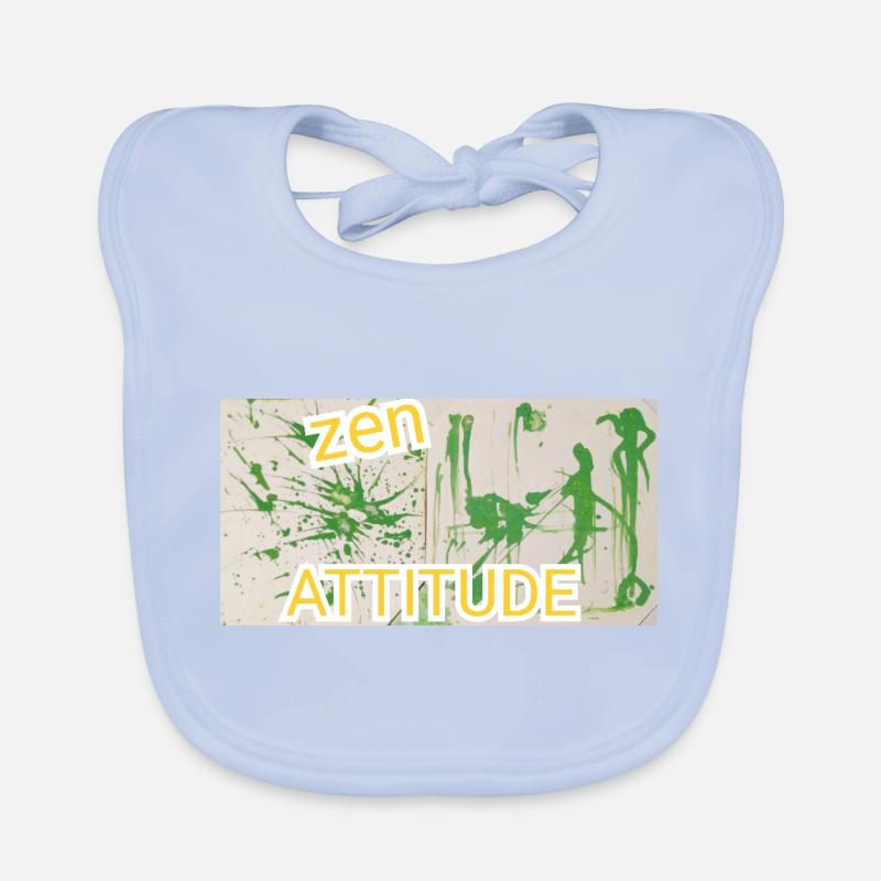 Peinture abstraite zen attitude, vert, bouddhisme Bavoir bio Bébé