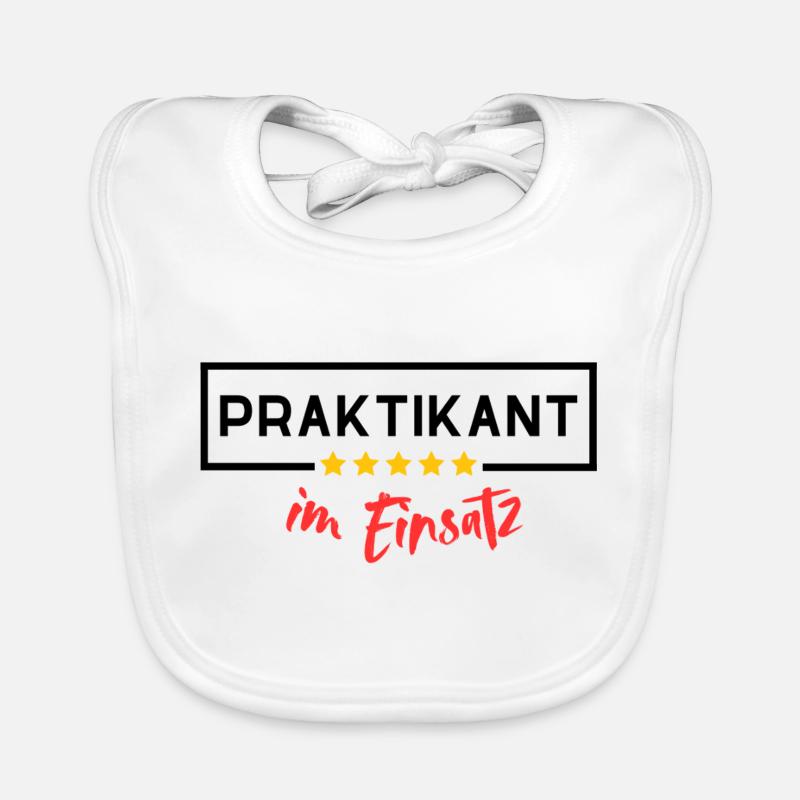 Praktikant im Einsatz Baby Bio-Lätzchen