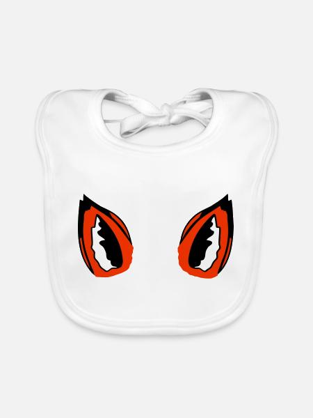 Fox Red Fox Ears Fox Ears Ears Sweet Hearing - Organic Baby Bibs - white - Front