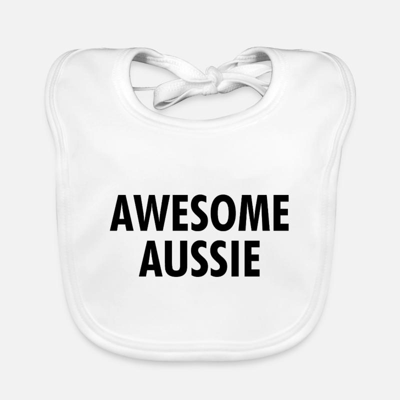 Awesome Aussie - Austrlia - Australien Down Under Baby Bio-Lätzchen