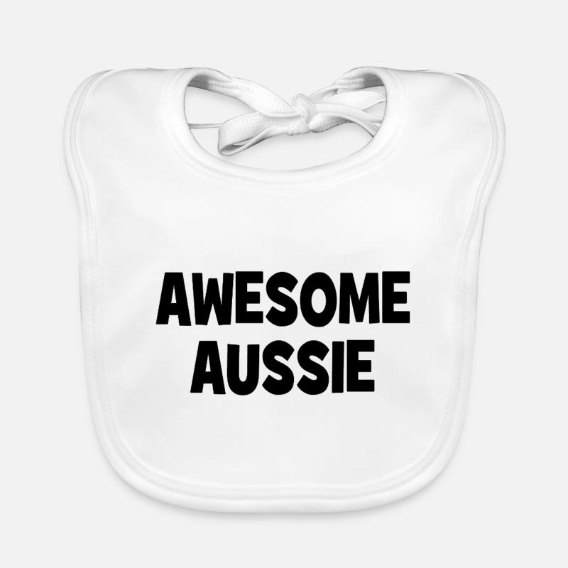 Awesome Aussie - Austrlia - Australien Down Under Baby Bio-Lätzchen