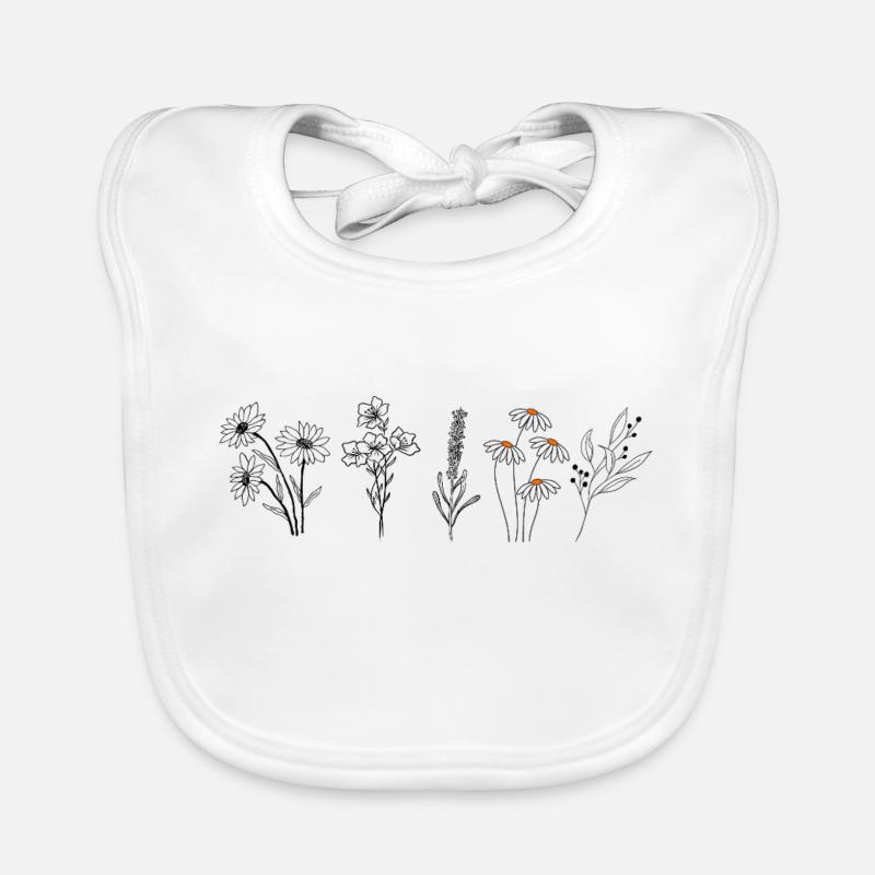 Spring Flowers Organic Baby Bibs