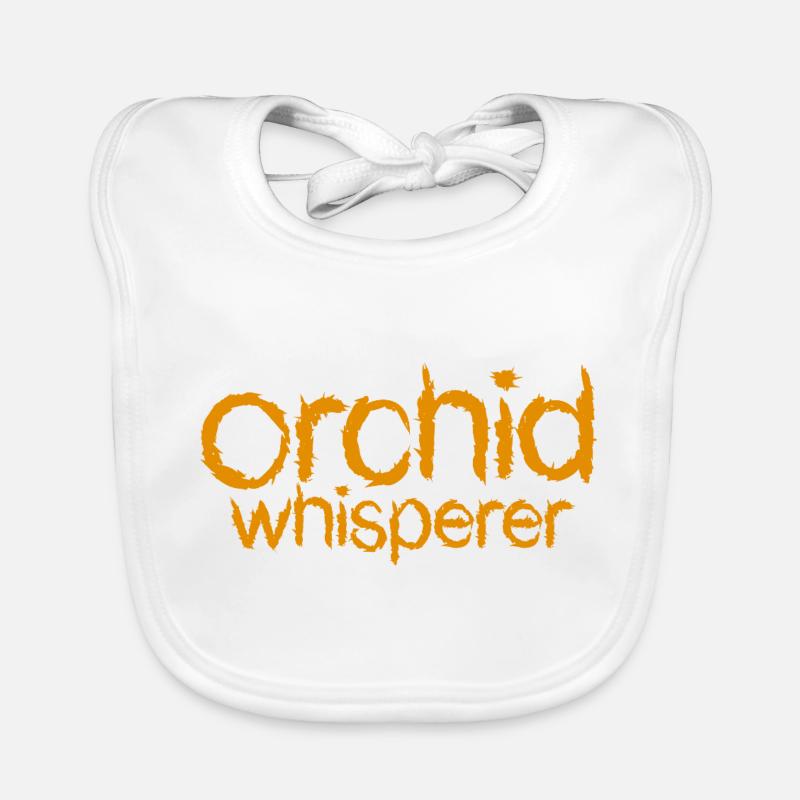 Orchidées Texte murmurant Bavoir bio Bébé