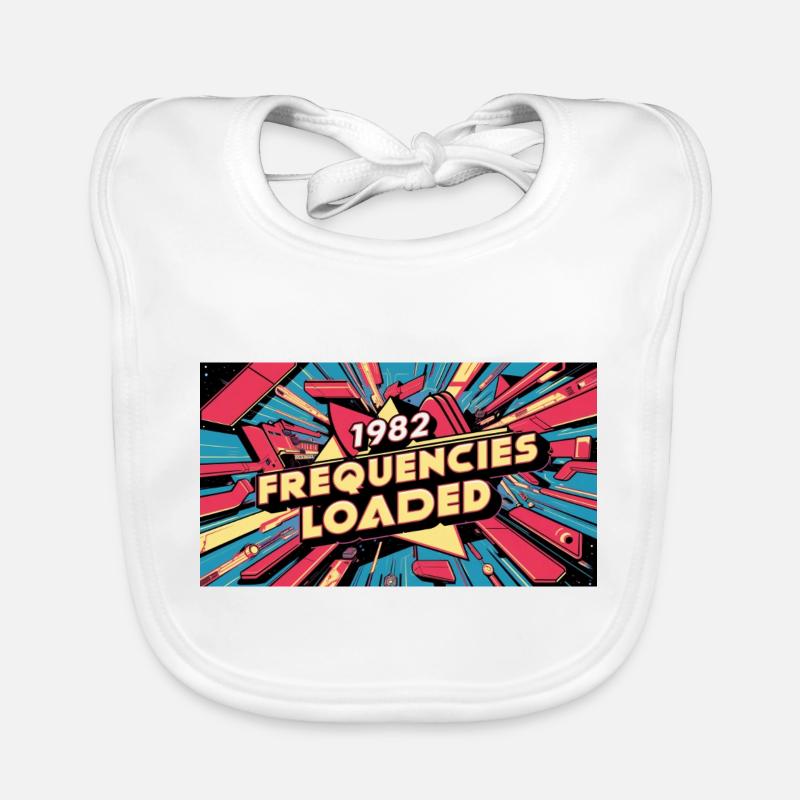 FREQUENCIES LOADED 1982 EXPLOSION Organic Baby Bibs
