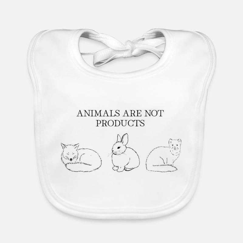Animals Are Not Products – Protecting Forest Animals Organic Baby Bibs