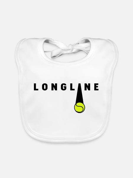 tennis - Baby Bio-Lätzchen - Weiß - Vorne