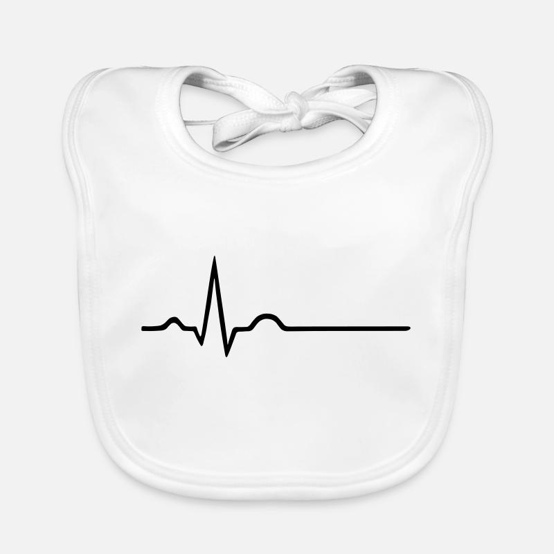 ECG - Paramédical - Médecin - Médecin de garde - Bavoir bio Bébé - blanc