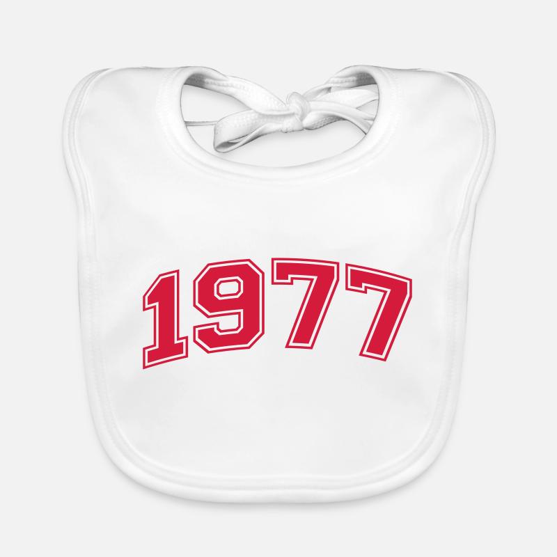 1977 - Organic Baby Bibs - white
