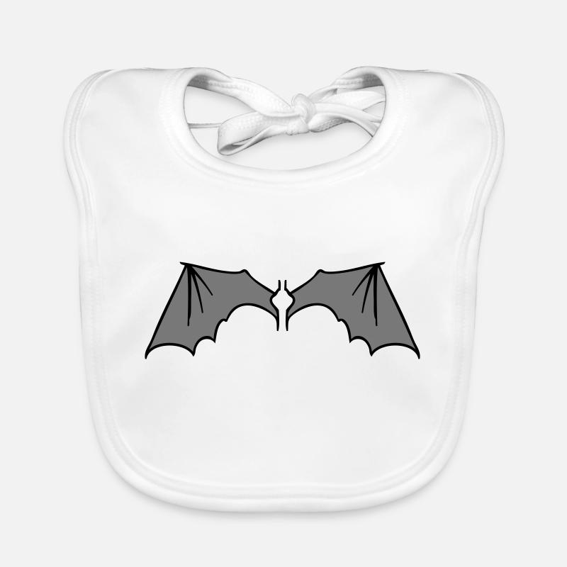 batwings_grey Organic Baby Bibs