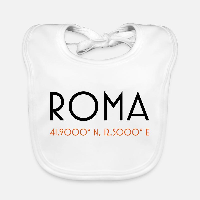 roma coordinates rome Organic Baby Bibs