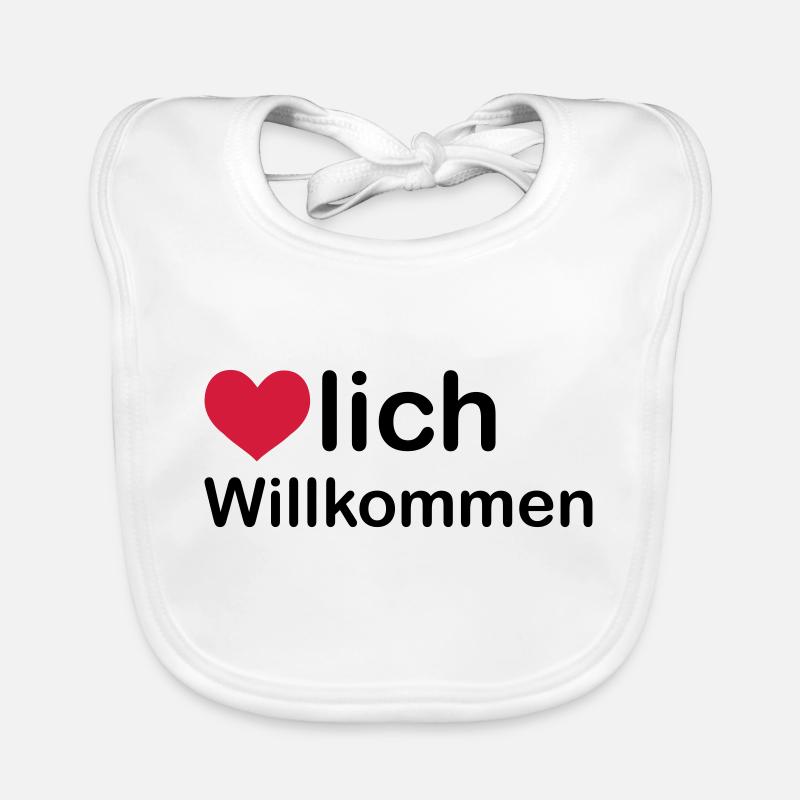 herzlich willkommen Baby Bio-Lätzchen