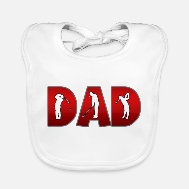 Golf Golfing Golfer DAD Organic Baby Bibs