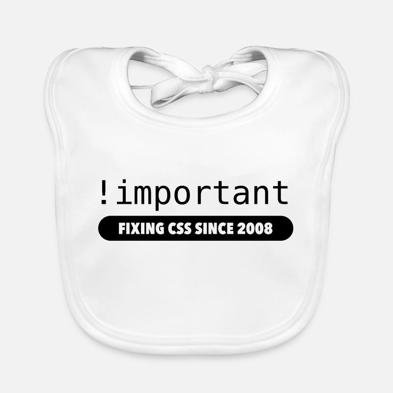 Important! - fixation depuis 2008 css Bavoir bio Bébé