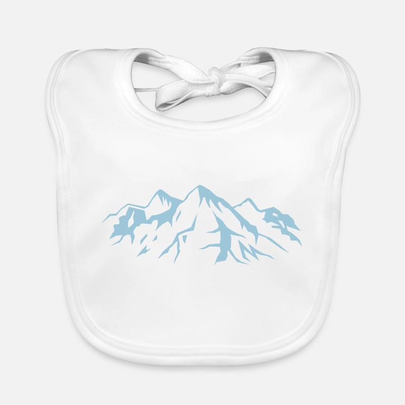 Berge - Baby Bio-Lätzchen - Weiß