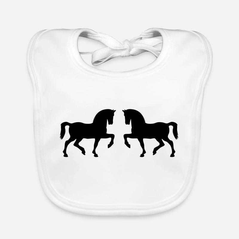 Two proud horses Organic Baby Bibs
