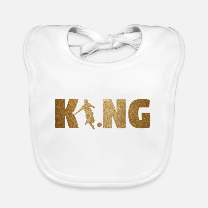 KING Soccer! Soccer! Ball! Present! Organic Baby Bibs