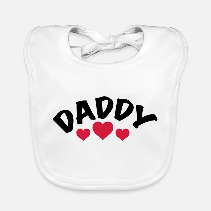 Dad / Daddy / Dad / Heart / i love my dad 1c Organic Baby Bibs