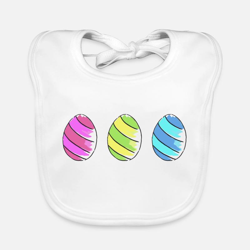 eier eggs easter easteregg ostereier ostern75 Baby Bio-Lätzchen