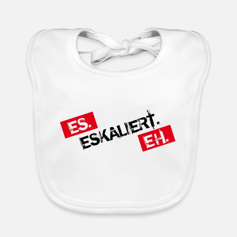 Es Eskaliert Eh - Baby Bio-Lätzchen - Weiß