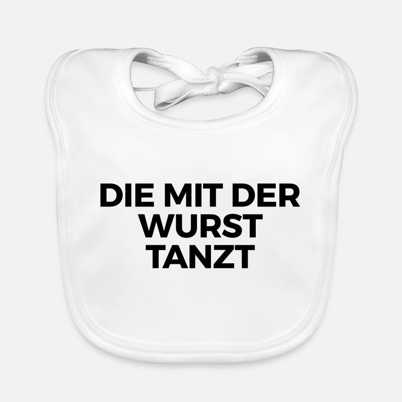 Die mit der Wurst tanzt Baby Bio-Lätzchen