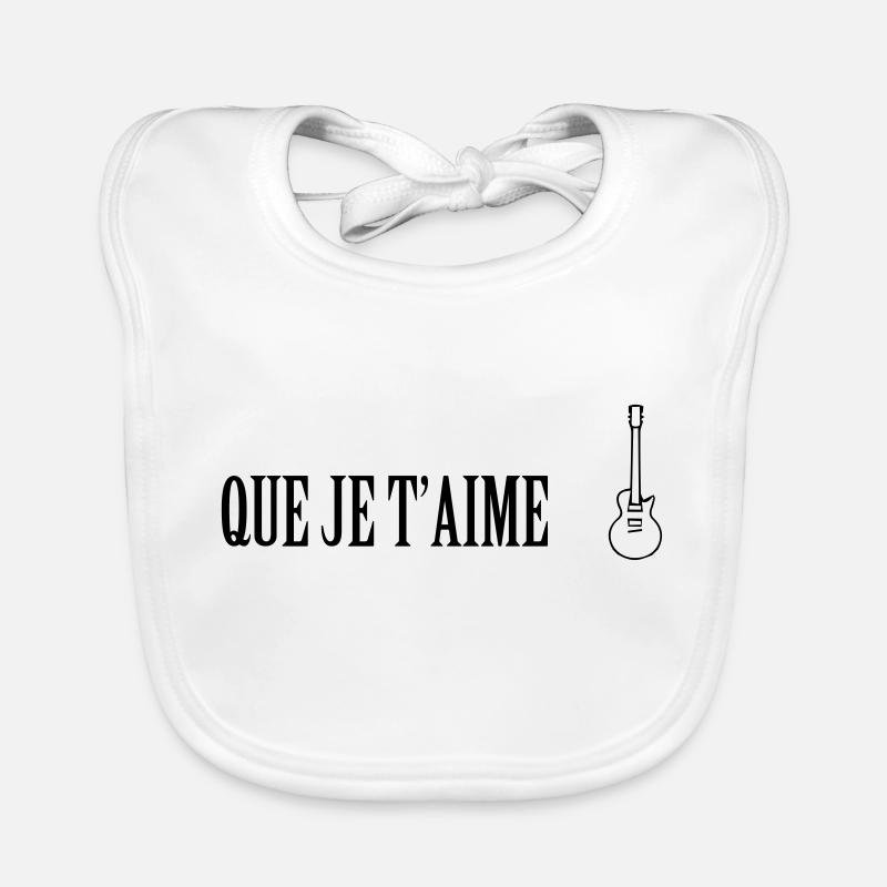 QUE JE T AIME Bavoir bio Bébé