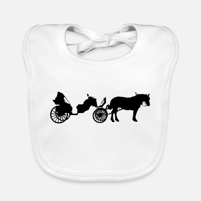 Calèche à cheval Bavoir bio Bébé