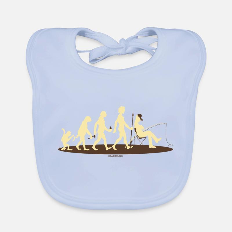 FUN - Evolution Angler - Geschenk - Bestseller Baby Bio-Lätzchen