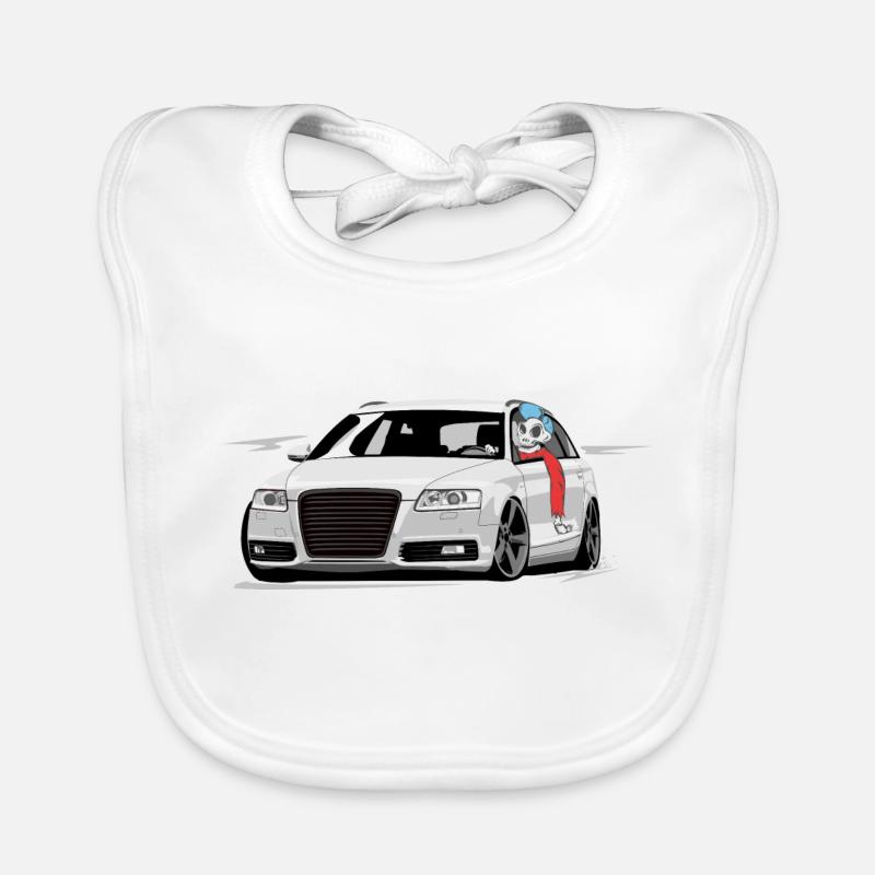 RS6 C6 A6 4F Skulldriver Organic Baby Bibs