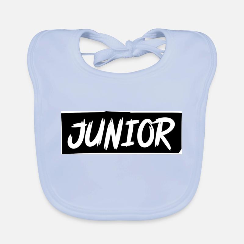BLACK-WHITE JUNIOR Organic Baby Bibs