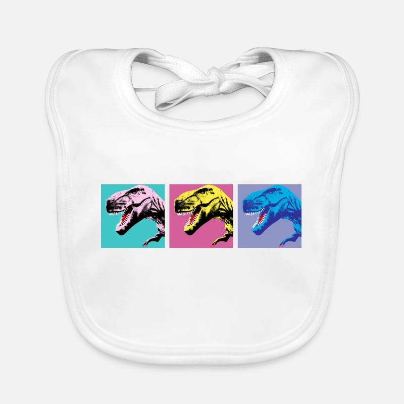 T-Rex PopArt B Baby Bio-Lätzchen