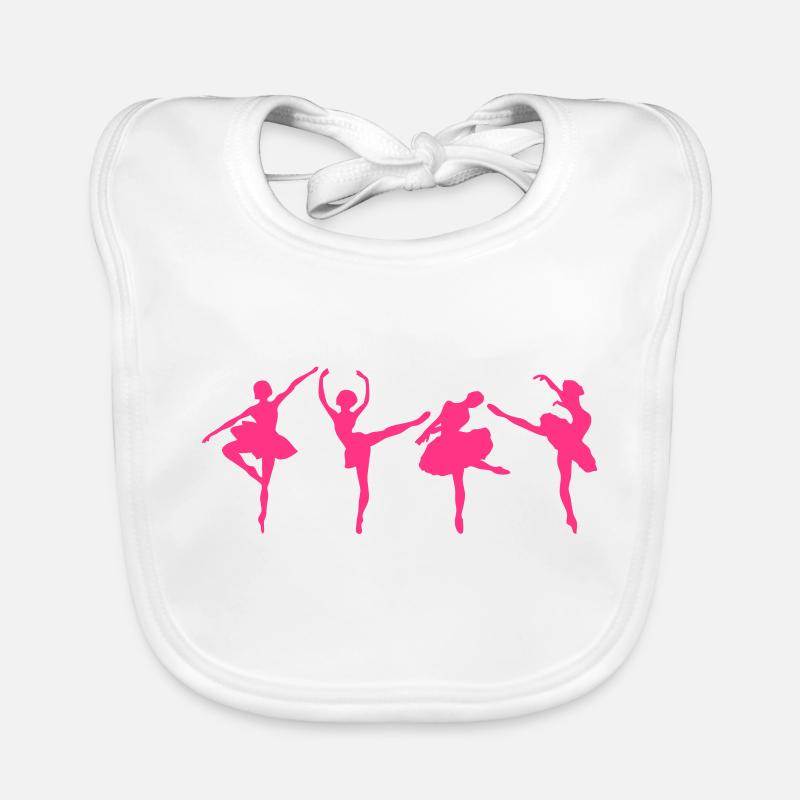 danseuse ballet dancer17 - Bavoir bio Bébé - blanc