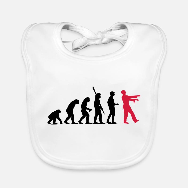 Zombie Evolution (zweifarbig) Baby Bio-Lätzchen