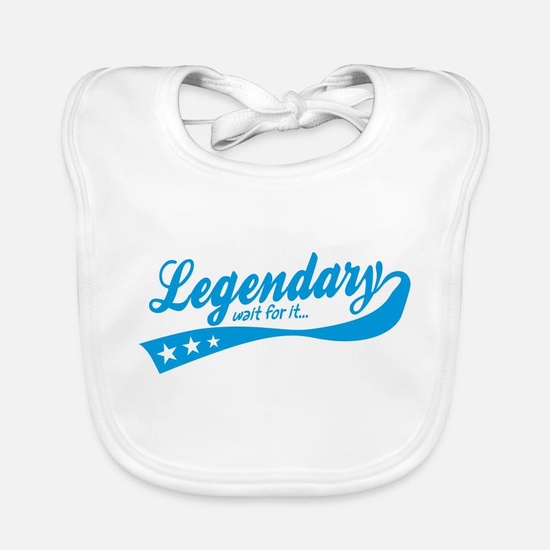 legendary ... wait for it ... retro - Baby Bio-Lätzchen - Weiß