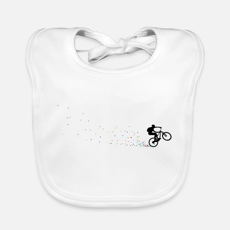 Vélo de montagne à vélo VTT VTT cadeau - Bavoir bio Bébé - blanc