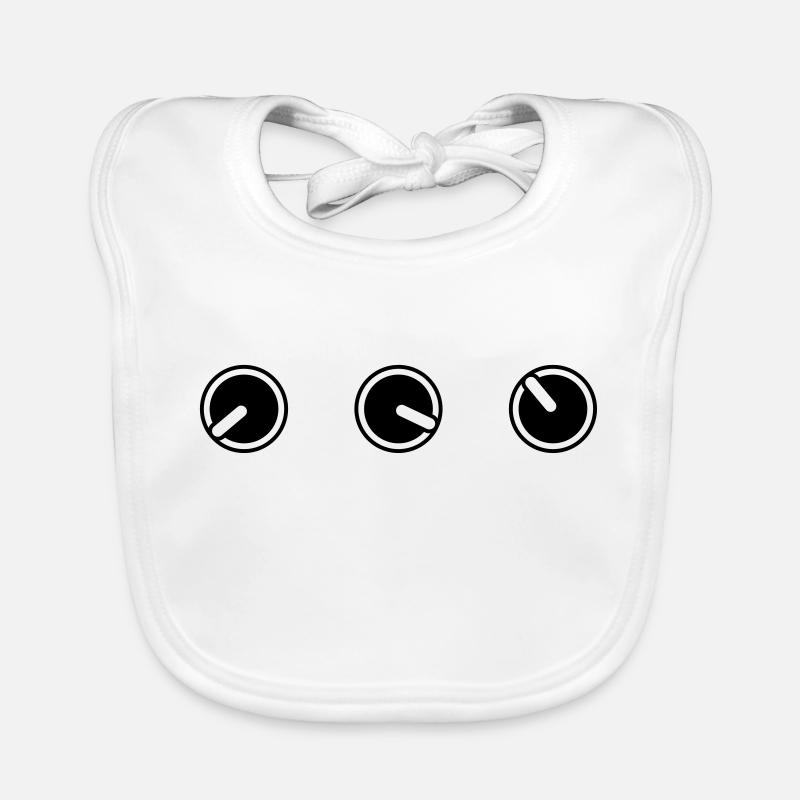 round circle turn loudness button knobs switch pla Organic Baby Bibs