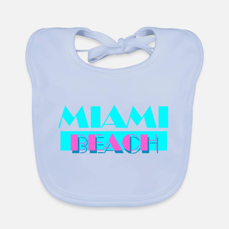 Miami Beach Organic Baby Bibs