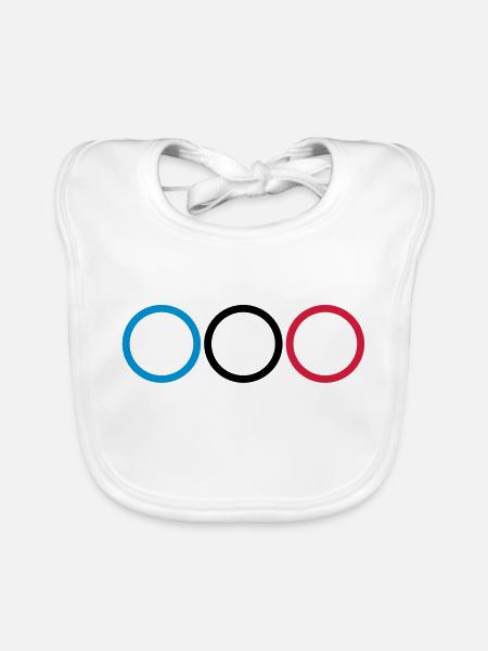 3_anneau - Organic Baby Bibs - white