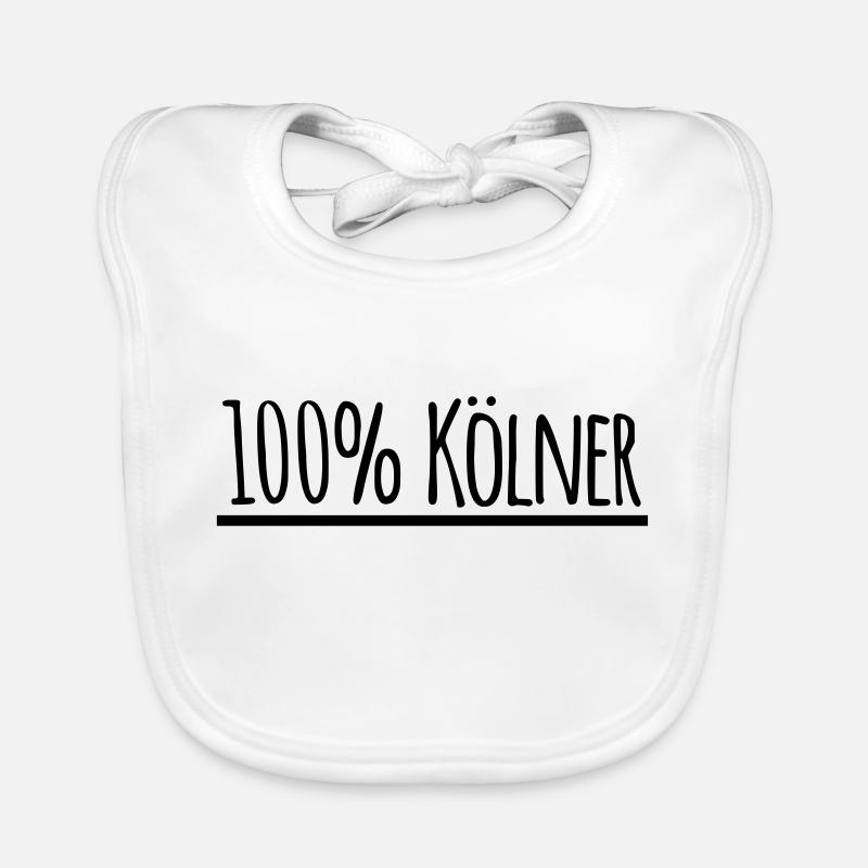 100% Kölner - Baby Bio-Lätzchen - Weiß