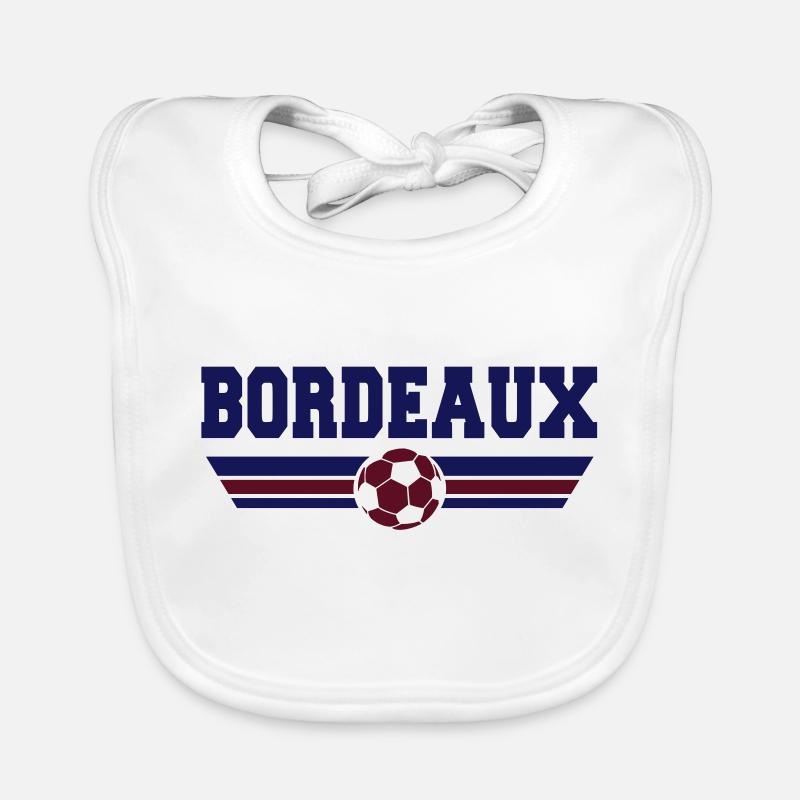 Bordeaux foot 2013 - Bavoir bio Bébé - blanc