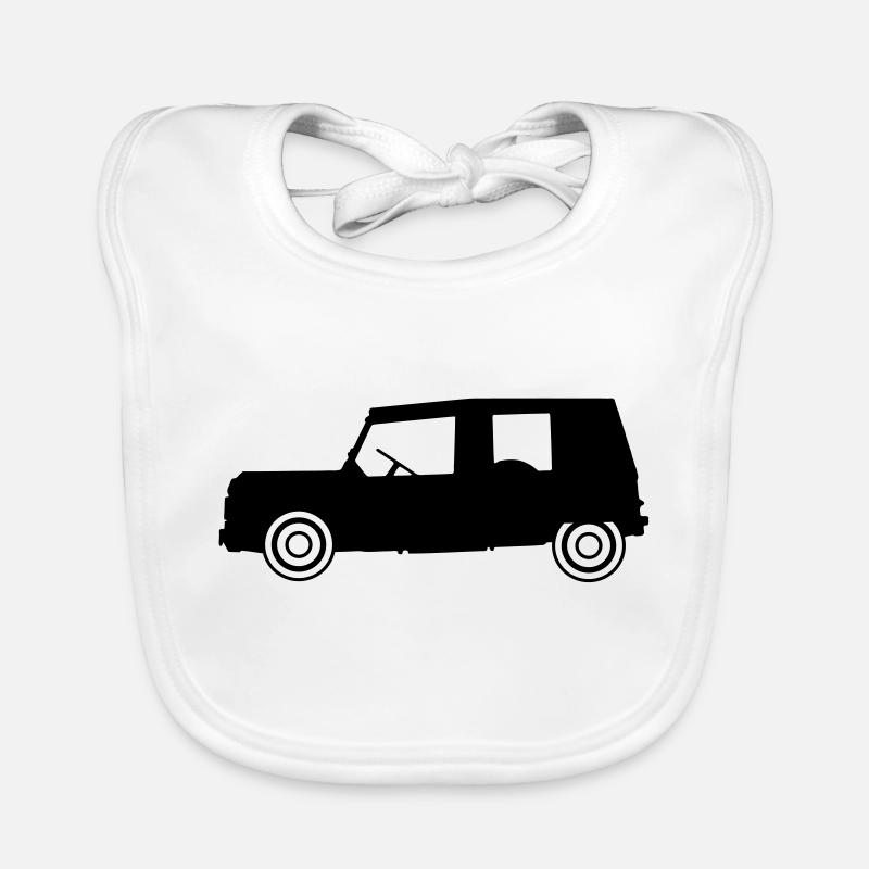 Méhari noire de profil Bavoir bio Bébé