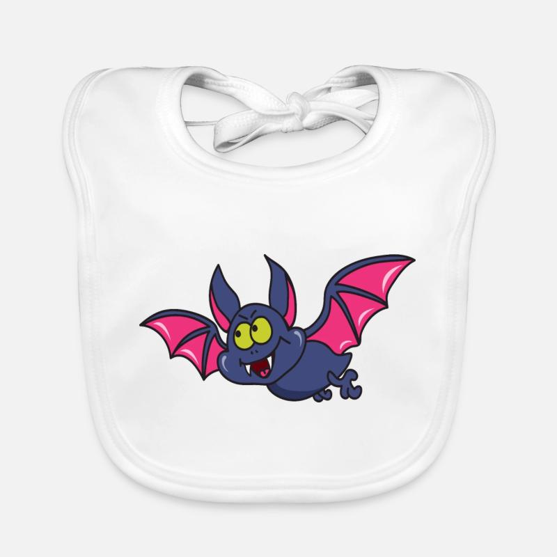 Cute Funny Cool Bat Organic Baby Bibs