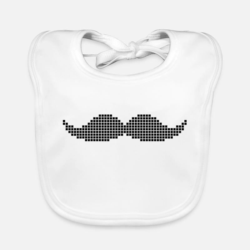 Pixel Moustache Bavoir bio Bébé