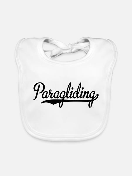 Paragliding - Baby Bio-Lätzchen - Weiß - Vorne