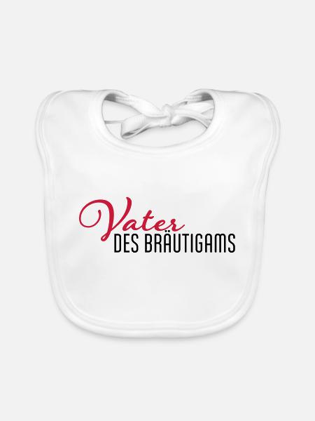 vater des braeutigams - Baby Bio-Lätzchen - Weiß - Vorne