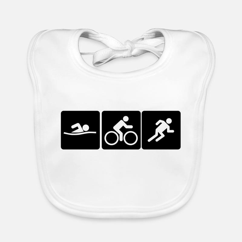 Course de vélo de triathlon Bavoir bio Bébé