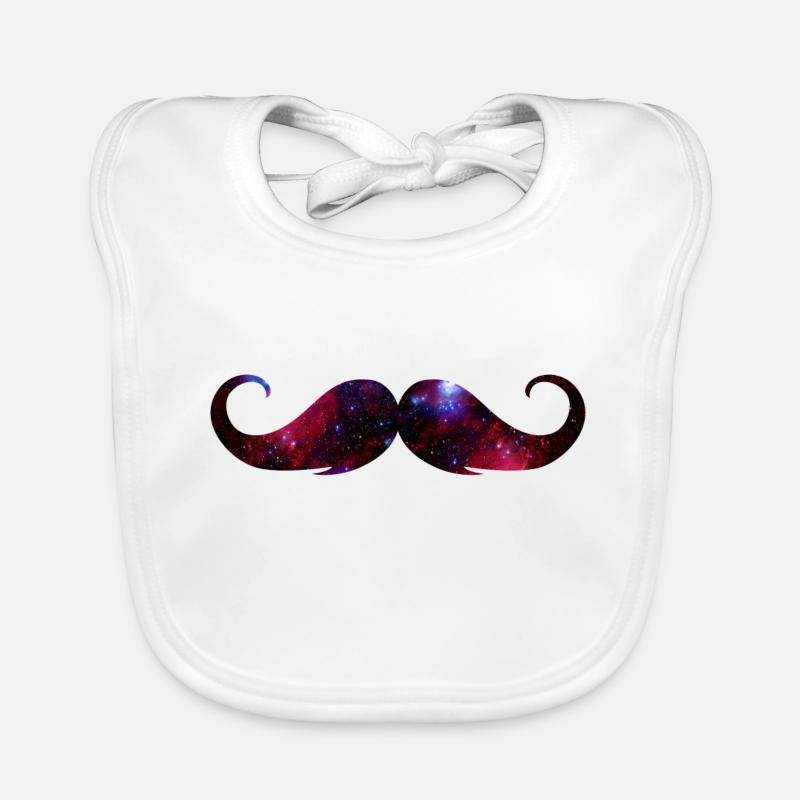 moustache universe Bavoir bio Bébé