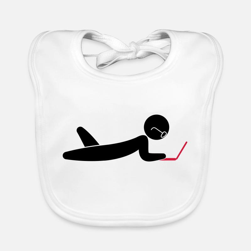 Un programmeur utilisant un ordinateur portable Bavoir bio Bébé