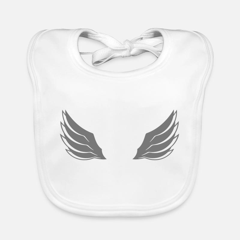 mouche aile conception logo plumes cool ange déco Bavoir bio Bébé