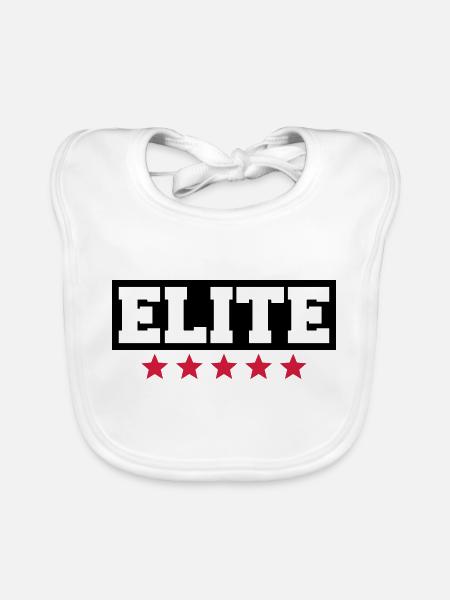 Elite - Organic Baby Bibs - white - Front